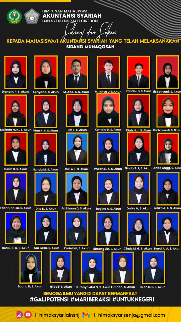 Lulusan Perdana, Prodi Akuntansi Syariah Fakultas Ekonomi dan Bisnis Islam