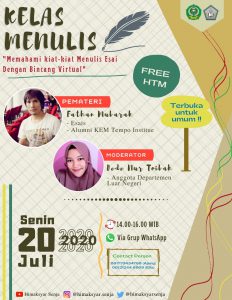 Kelas Menulis Dimasa Pandemi ….
