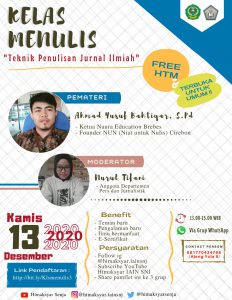 Kelas Menulis " Teknik Penulisan Jurnal Ilmiah "