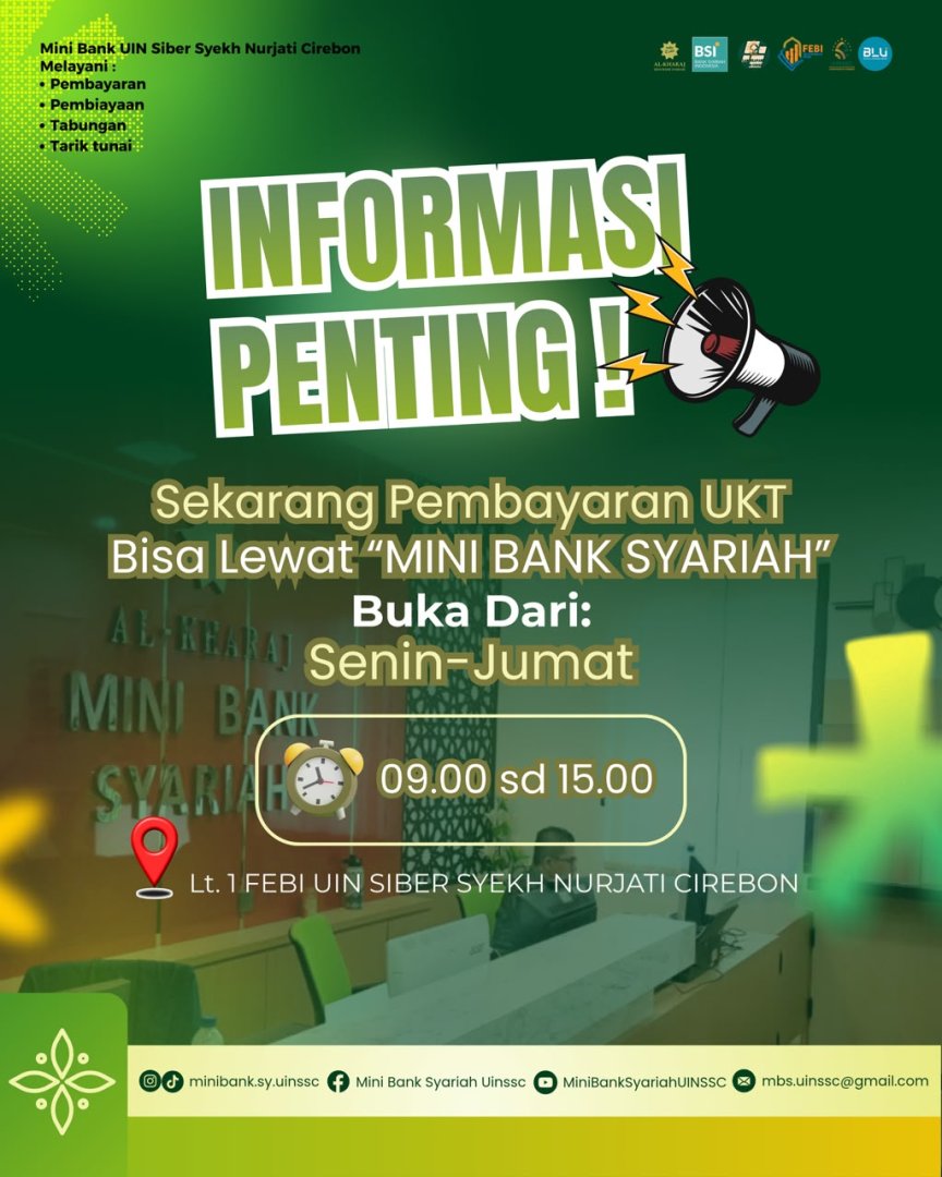 Mini Bank Syariah UIN Siber Syekh Nurjati Cirebon Layani Pembayaran UKT Mahasiswa